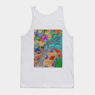 Abstract Marker Art with Tree, “The View Within” Tank Top